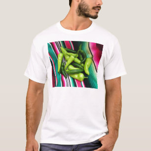 Colorful Serape Stripes and Chile T-Shirt