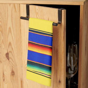 Colorful serape stripes kitchen towel