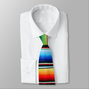 colorful serape stripes neck tie