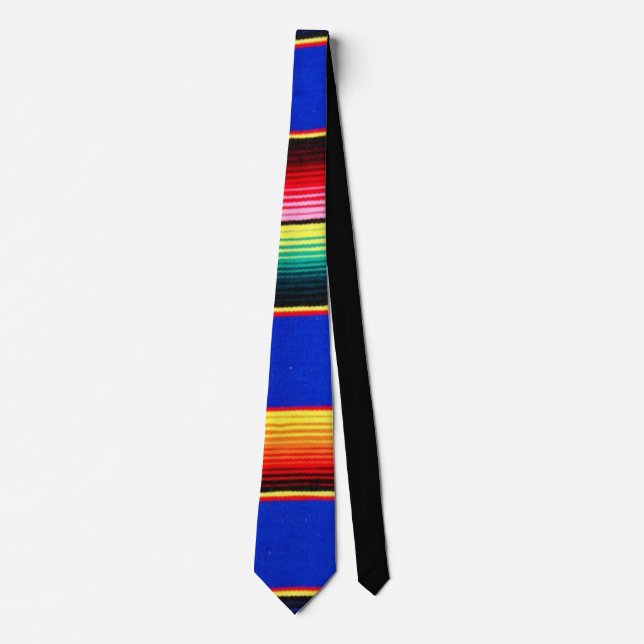 colorful serape stripes neck tie (Front)