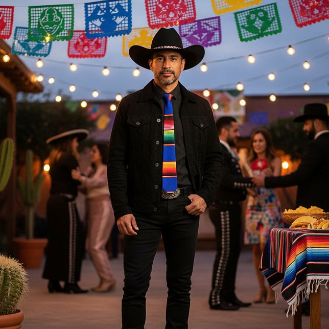 colorful serape stripes neck tie (Creator Uploaded)