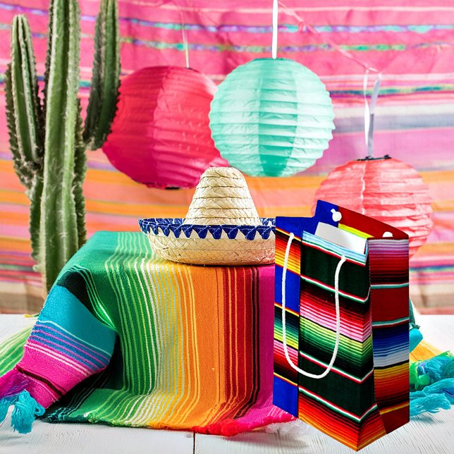 Colorful serape stripes small gift bag (Creator Uploaded)