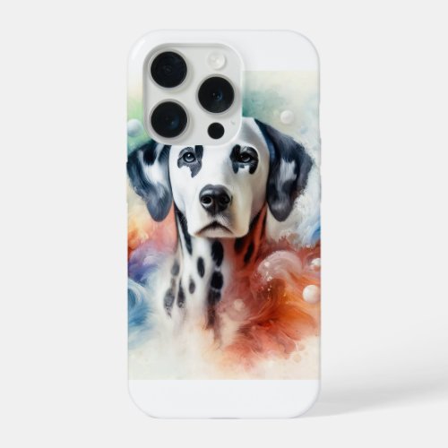 Colorful Serenity Dalmatian AREF806 _ Watercolor iPhone 15 Pro Case