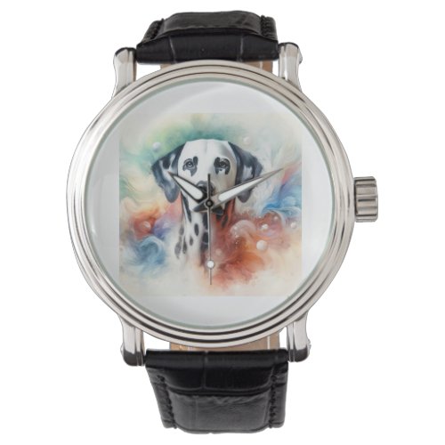 Colorful Serenity Dalmatian AREF806 _ Watercolor Watch