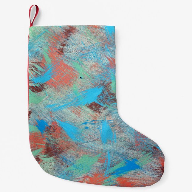Colorful series: abstract background texture. small christmas stocking (Front)