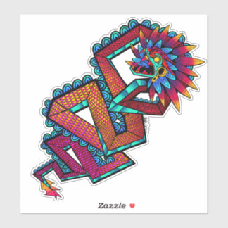 Colorful serpent sticker