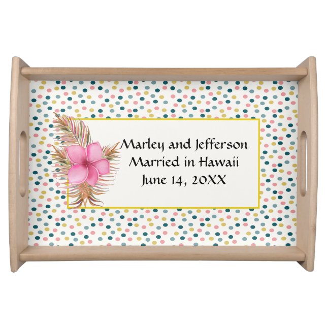 Colorful Serving Tray Wedding or Anniversary Gift (Front)