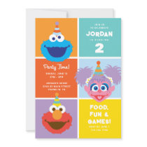 Colorful Sesame Street Characters | Birthday Invitation