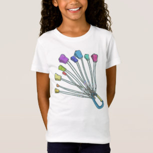 Colorful set of rock climbing nuts T-Shirt