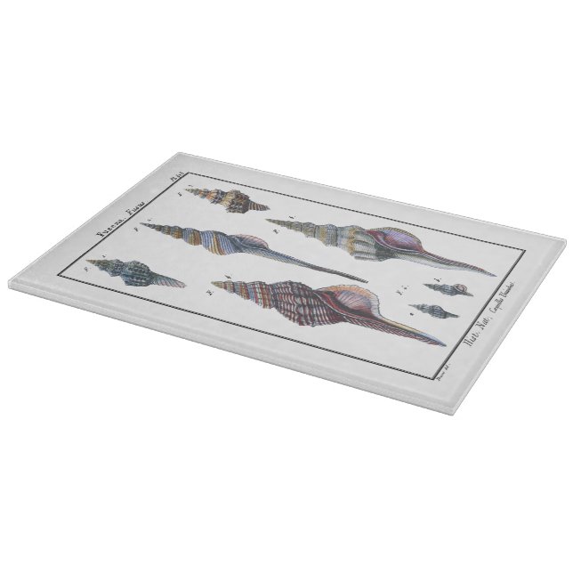 Colorful Seven Seashells Cutting Board (Corner)