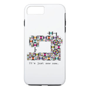 Colorful Sewing Machine Quilt Pattern iPhone 8 Plus/7 Plus Case