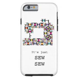 Colorful Sewing Machine Quilt Pattern Tough iPhone 6 Case