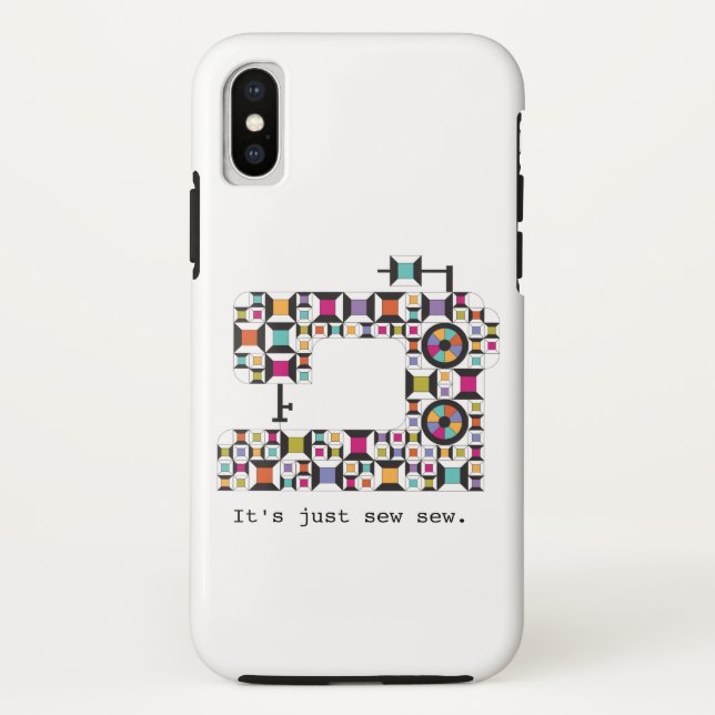 Colorful Sewing Machine Quilt Pattern Case-Mate iPhone Case (Back)