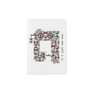 Colorful Sewing Machine Quilt Pattern Passport Holder