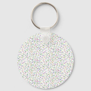 Colorful Sewing Pins White Dressmaker Seamstress Keychain