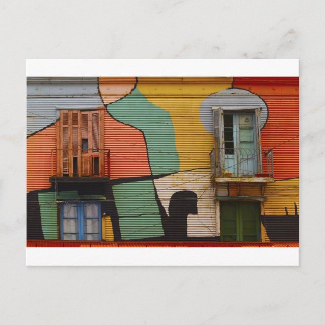Colorful Shacks Buenes Aires Argentina Postcard (Front)