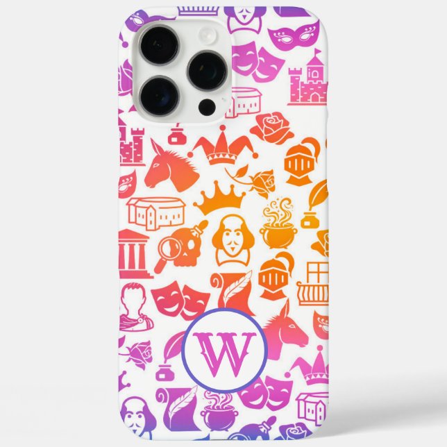 Colorful Shakespeare iPhone 16 Pro Max Case (Back)