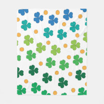 Colorful Shamrock Clover Leaves Seamless Pattern F