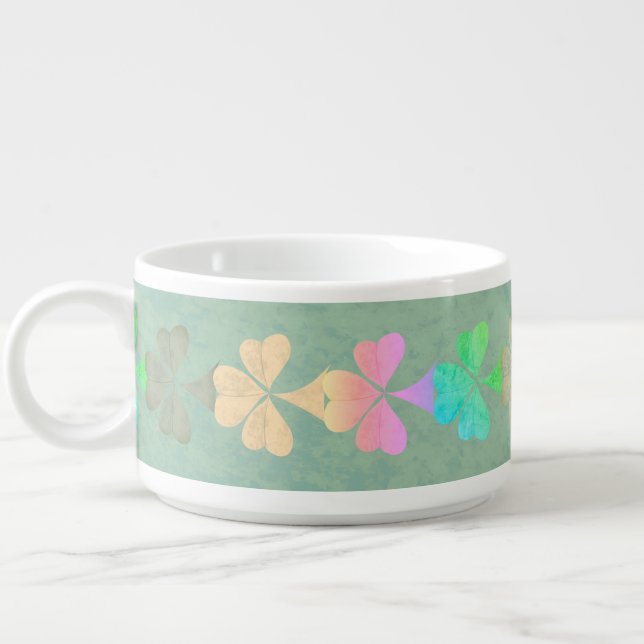 Colorful Shamrocks Chili Bowl (Right)