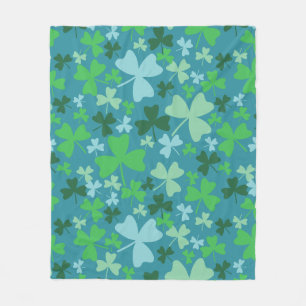 Colorful Shamrocks Fleece Blanket
