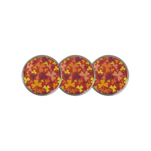 Colorful Shamrocks Golf Ball Marker