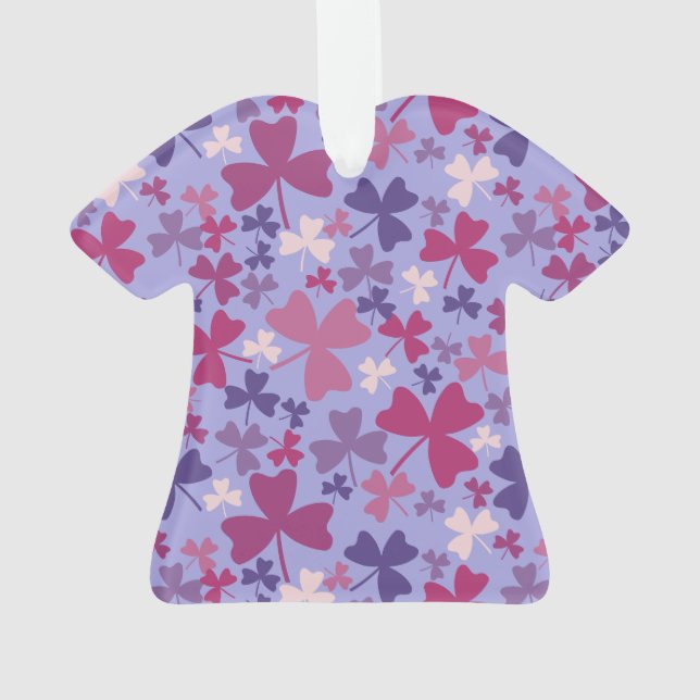 Colorful Shamrocks Ornament (Back)