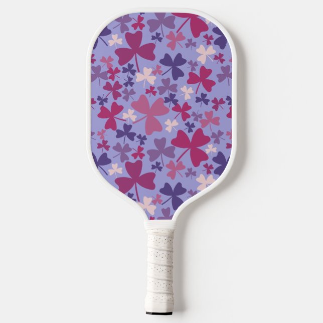 Colorful Shamrocks Pickleball Paddle (Back)