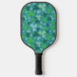 Colorful Shamrocks Pickleball Paddle