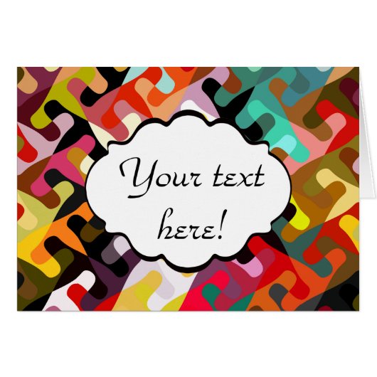 Colorful shapes abstract design cards (Front Horizontal)