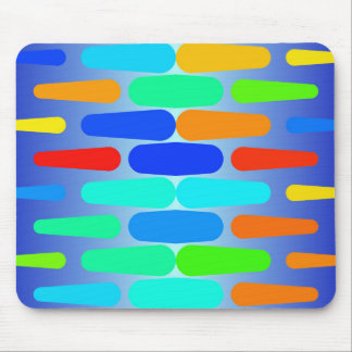 Colorful shapes abstract design mouse pad