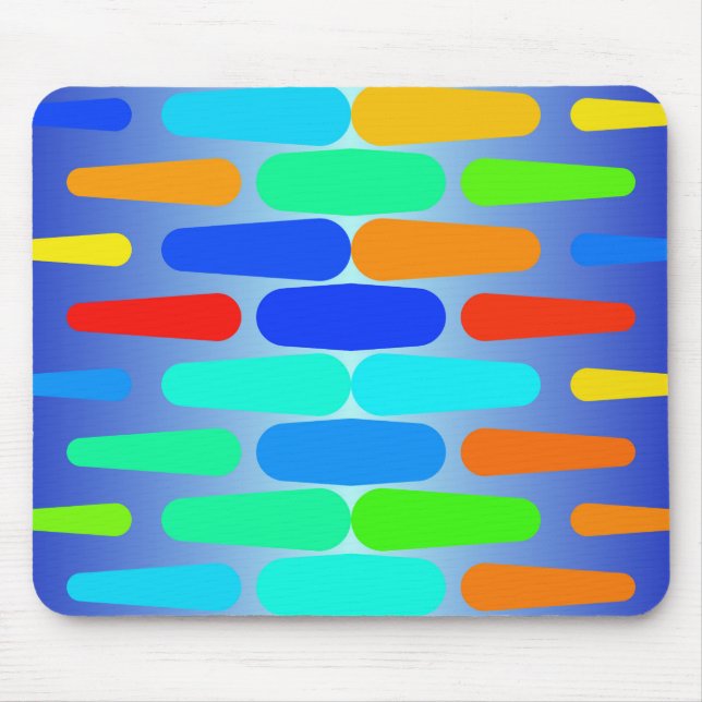Colorful shapes abstract design mouse pad (Front)