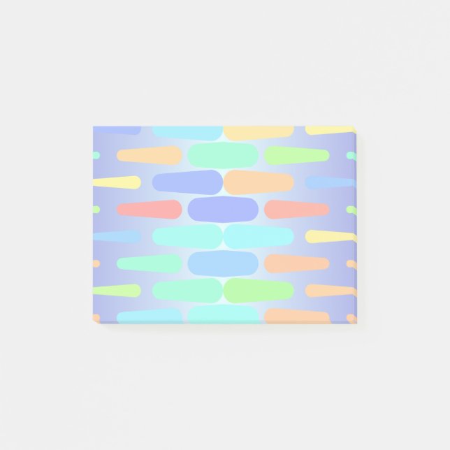 Colorful shapes abstract design post-it notes (Front)