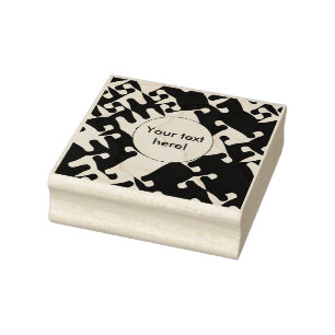 Colorful shapes abstract design rubber stamp