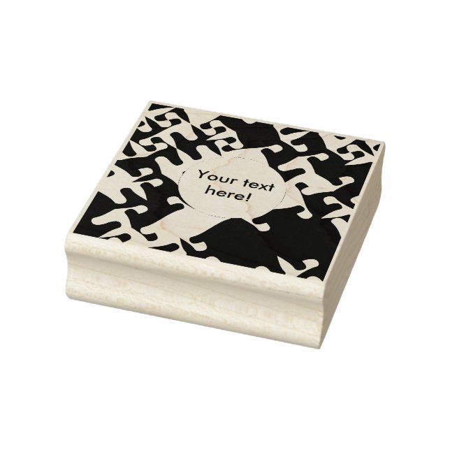 Colorful shapes abstract design rubber stamp (Stamp)