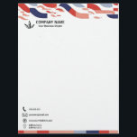 Colorful Shapes Banner Corporate Letterhead<br><div class="desc">This company letterhead features geometric shapes in rust,  dark peach,  blue,  and dove gray at the top,  and a narrow strip of color blocks in the same colors at the bottom.  Artistic and eye-catching,  but still professional in appearance.</div>