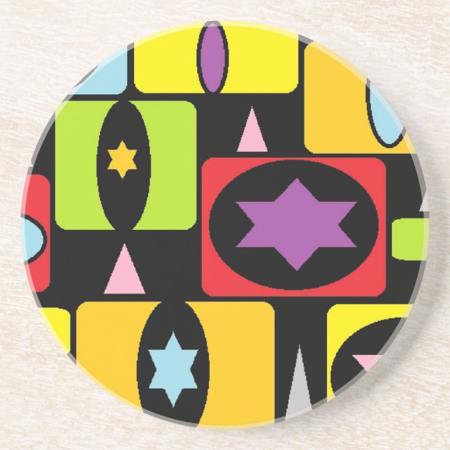 COLORFUL SHAPES DRINK COASTER (Front)