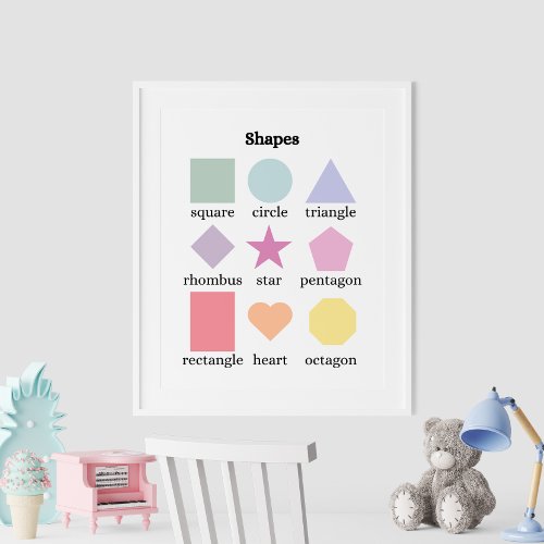 Colorful Shapes Educational Poster