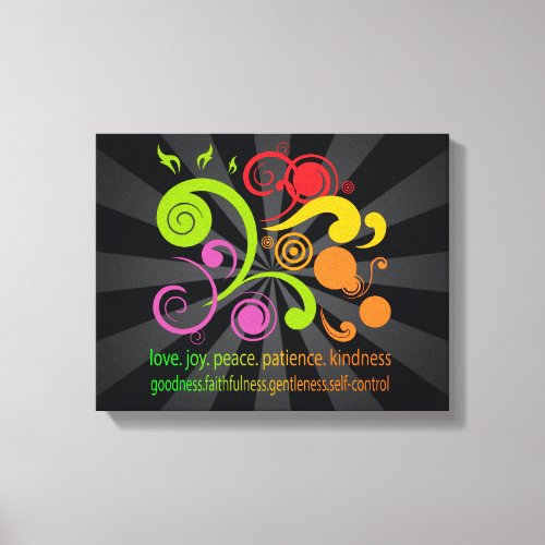 Colorful Shapes Fruit of the Spirit Canvas Print