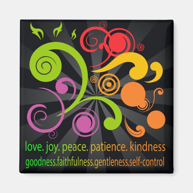 Colorful Shapes, Fruit of the Spirit Magnet (Front)