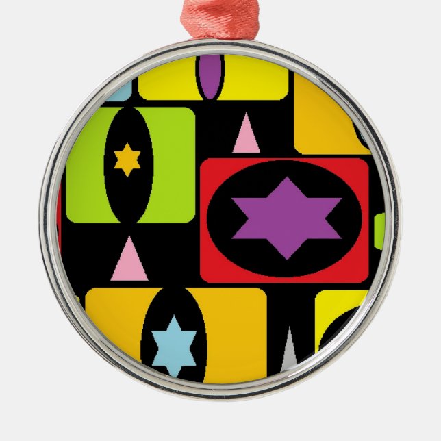 COLORFUL SHAPES METAL ORNAMENT (Front)