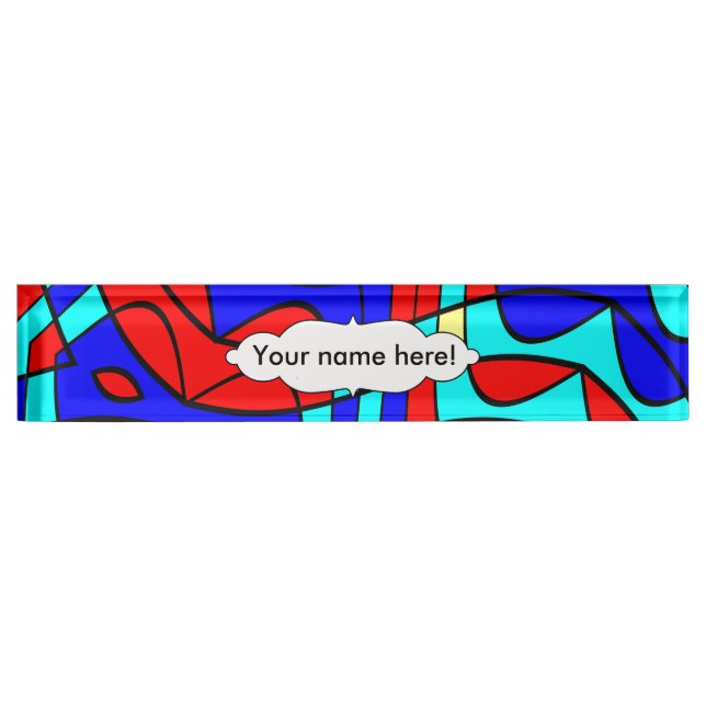 Colorful shapes nameplate (Front)