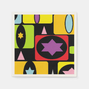 COLORFUL SHAPES PAPER NAPKINS