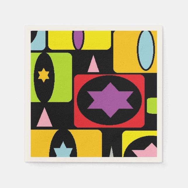 COLORFUL SHAPES PAPER NAPKINS (Front)