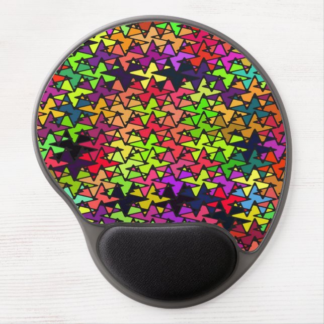 Colorful shapes pattern gel mouse pad (Front)