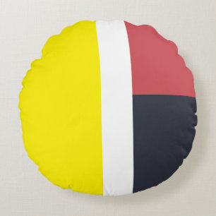 Colorful shapes pattern round pillow
