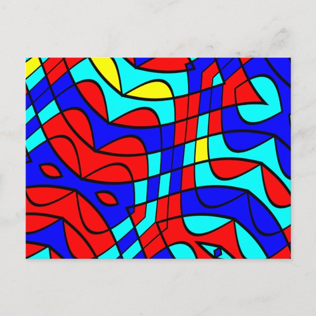 Colorful shapes postcard (Front)