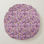 Colorful shapes round pillow