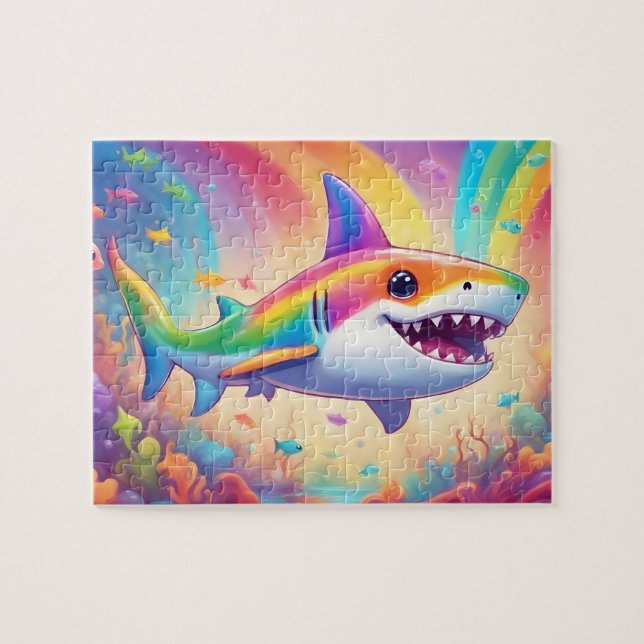 Colorful shark jigsaw puzzle (Horizontal)