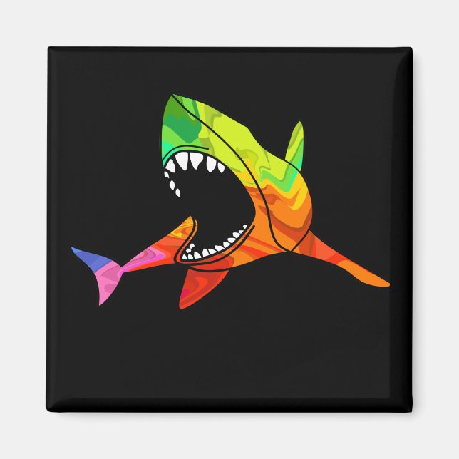 Colorful Shark Magnet (Front)