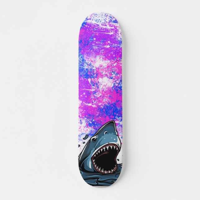 Colorful Shark Skateboard (Front)